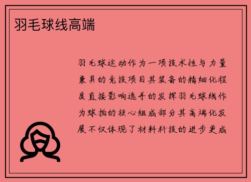 羽毛球线高端